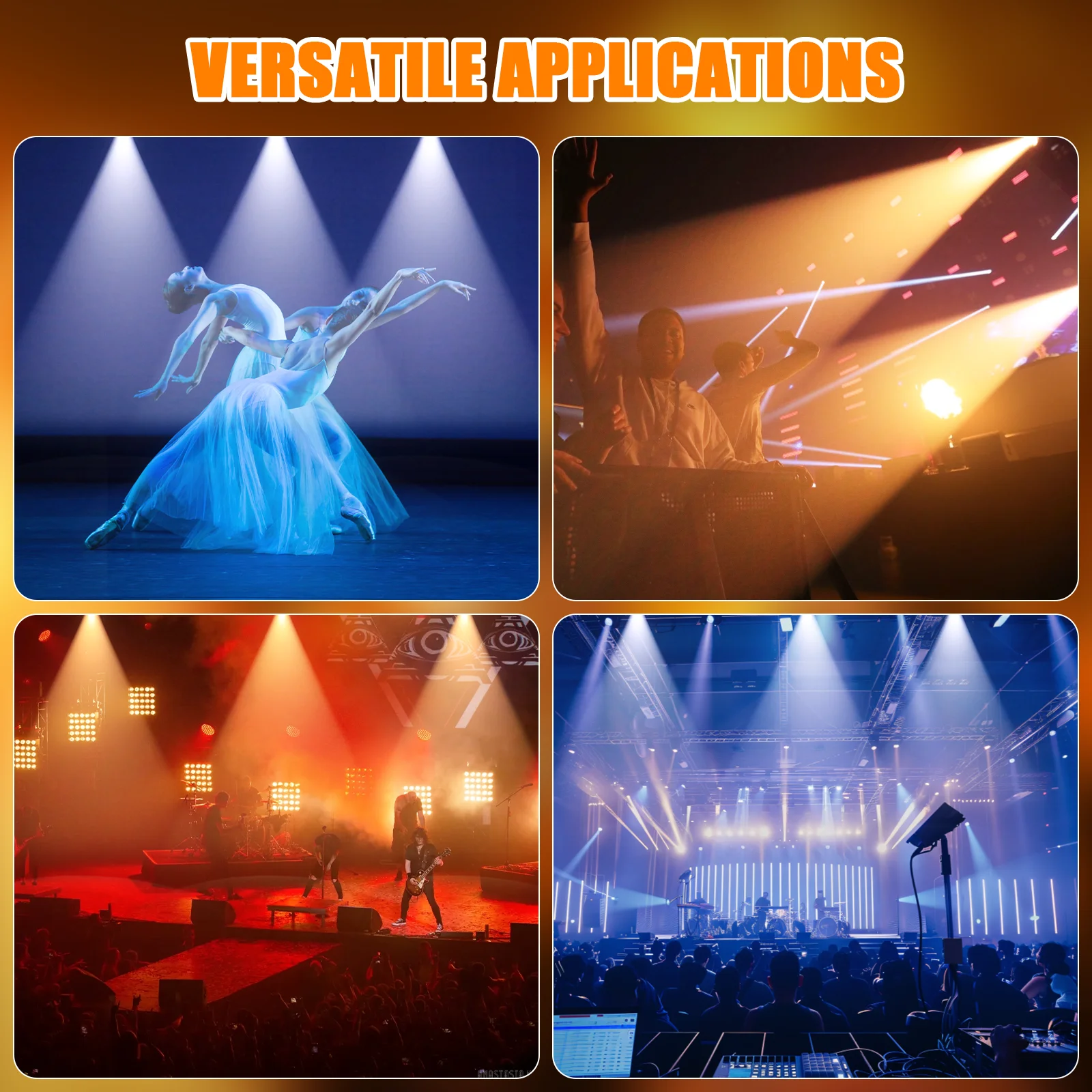 U'King 2 قطعة 100 واط COB الأضواء كول/دافئ أبيض LED الشخصي ضوء DMX512 دليل التركيز ضوء المرحلة تأثير ستروب ل DJ الزفاف #4