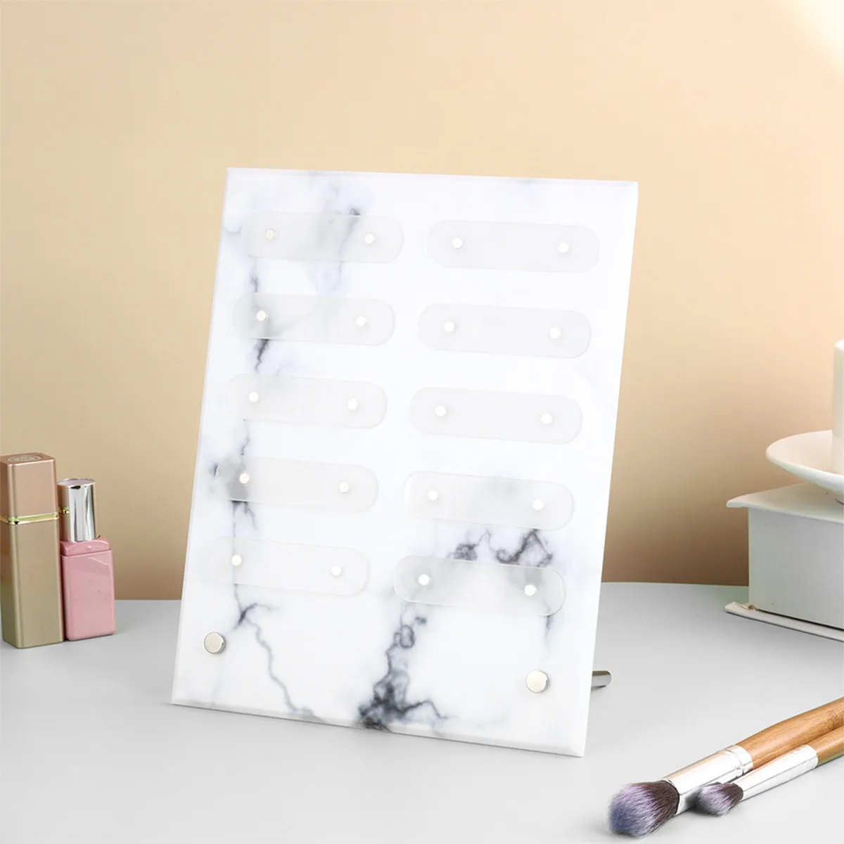 Nail Sample Display Stand Marble Pattern Detachable Frame Salon Practice Nail Color Chart Board Manicure Holder Showing Tool