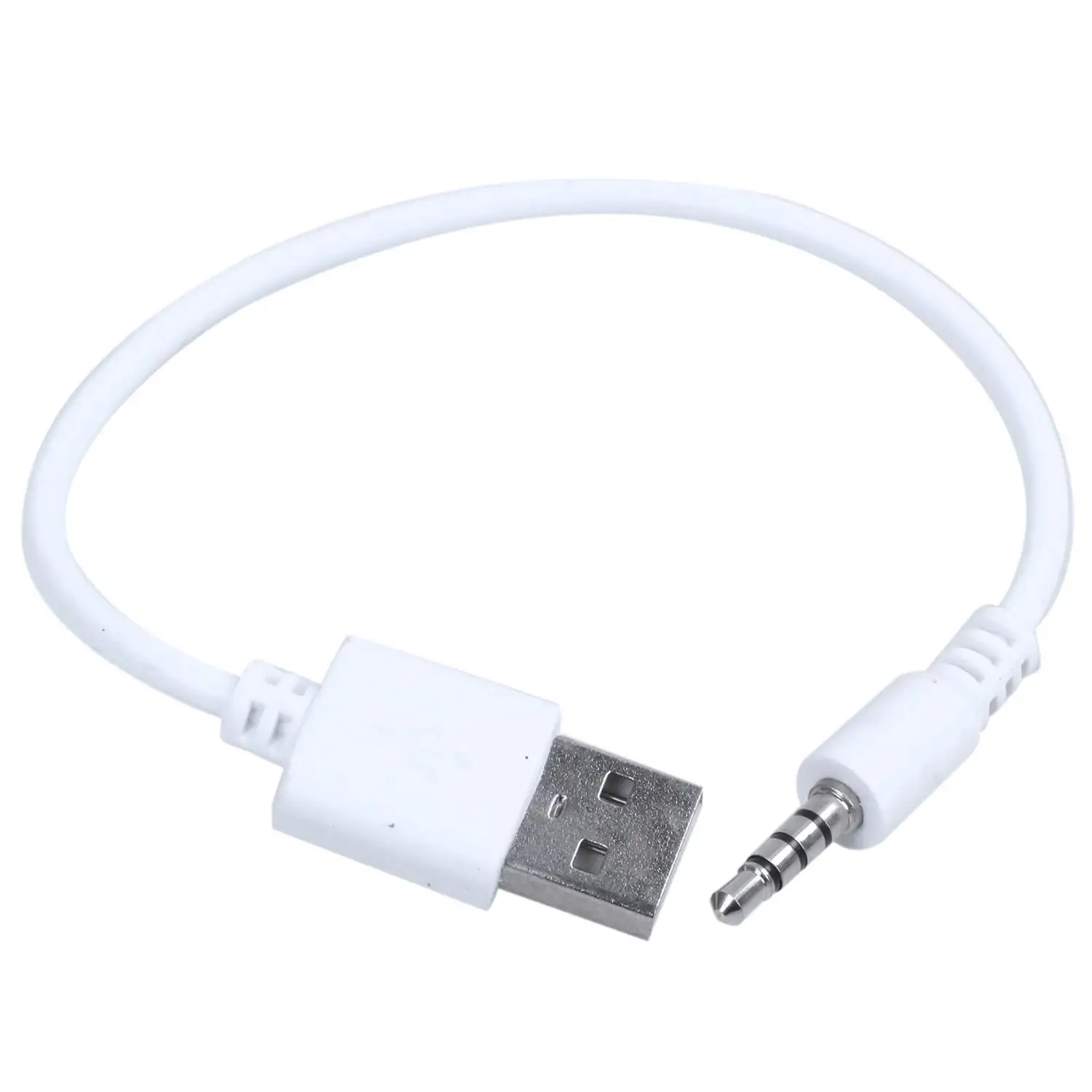 BABQ Cable de sincronización de datos USB blanco para cargador Apple iPod Shuffle 1.a y 2.a generación