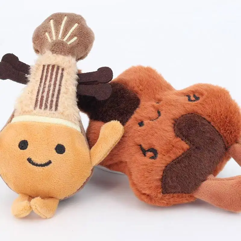 Dernière guitare Pipa sac à dos porte-clés pendentif Kawaii peluche poupée dessin animé Anime cadeau pour amis mignon et amusant noël