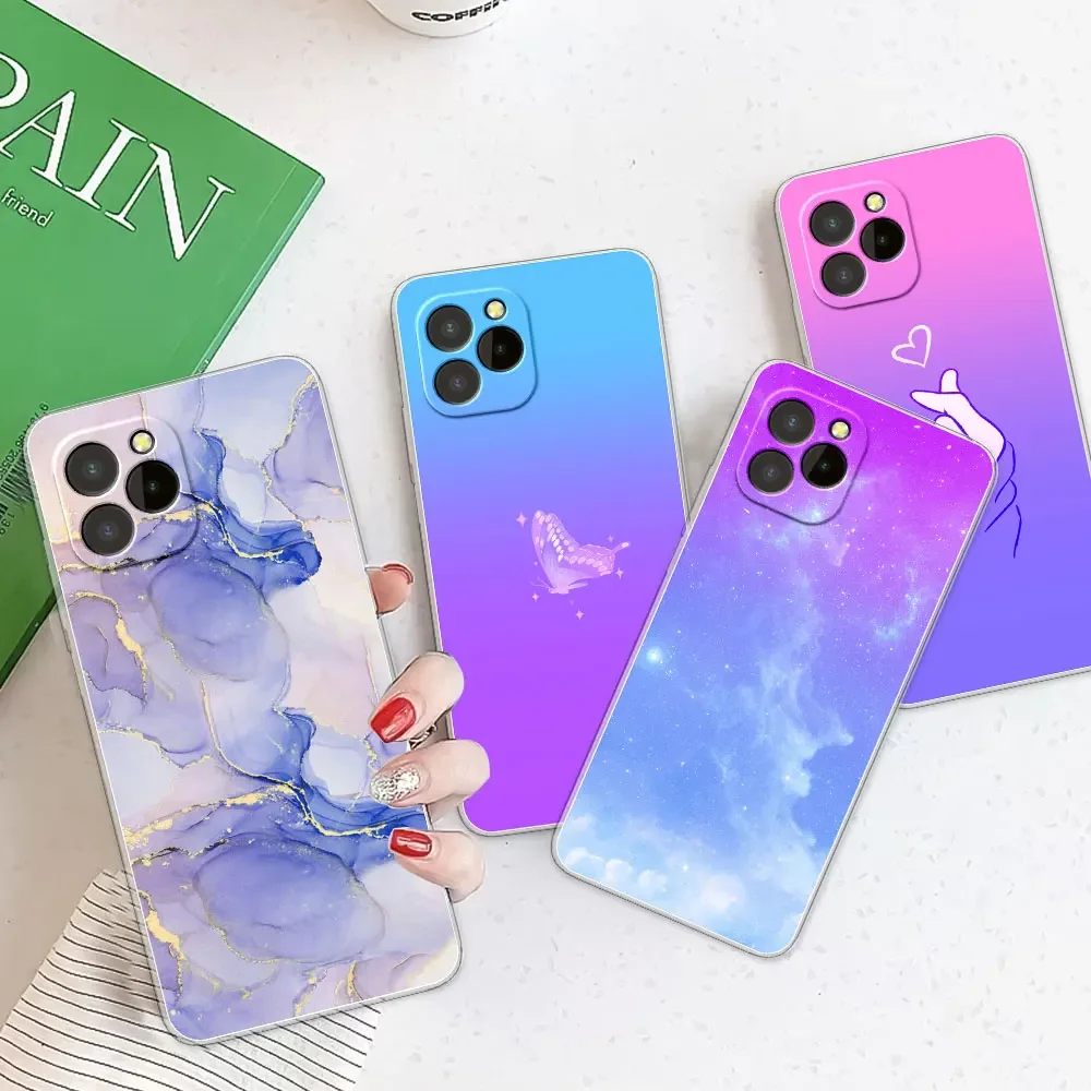 For Oukitel C21 Pro Case For Oukitel C21Pro Flower Cartoon Phone Covers TPU Silicone Soft Coque For Oukitel C21 Pro Fundas Shell