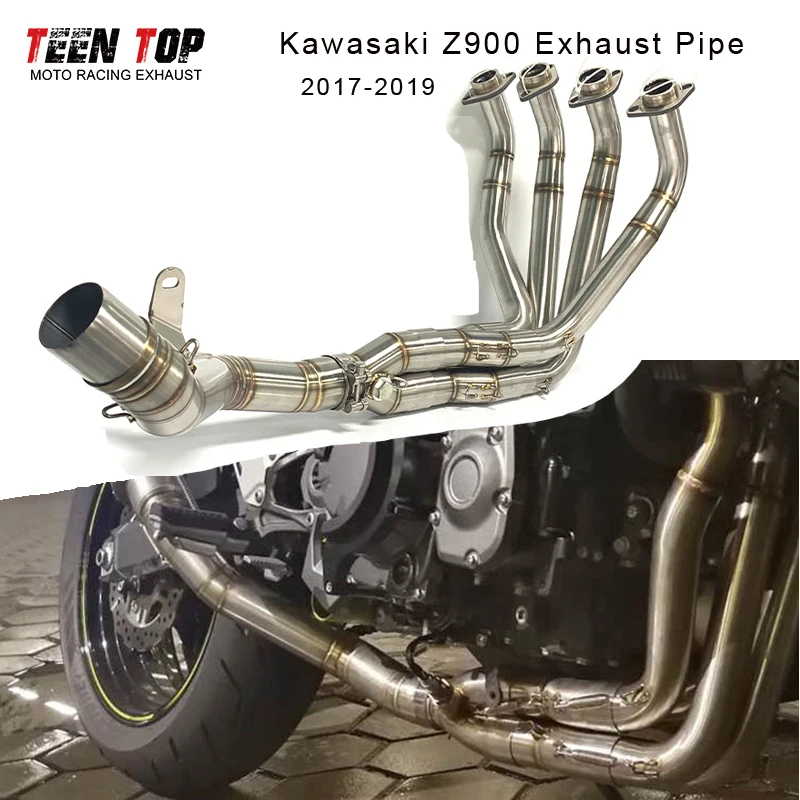 Motorcycle Front Exhaust Pipe For Kawasaki Z1000 Z1000SX Exhaust Header 51mm Modified Escape Exhaust Front Link Pipe 2010-2019