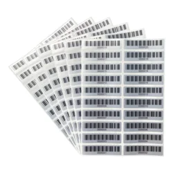 Étiquette de code à barres pré-imprimé 39, 100 pièces/lot, argent mat PET, sans duplication de numérotation, sans décoloration, taille 40x10mm, 600dpi