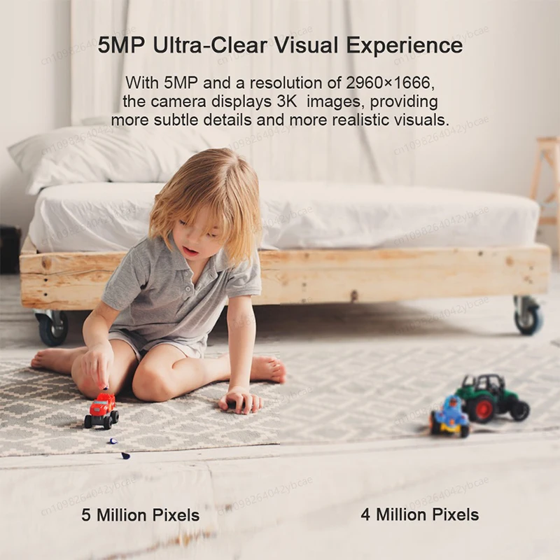 شياومي 360 ° الكاميرا الذكية 3 إصدار PTZ، 5MP 3K، التعرف على الوجه بالذكاء الاصطناعي، مراقبة الطفل لأمن المنزل، النسخة الصينية مع محول #2