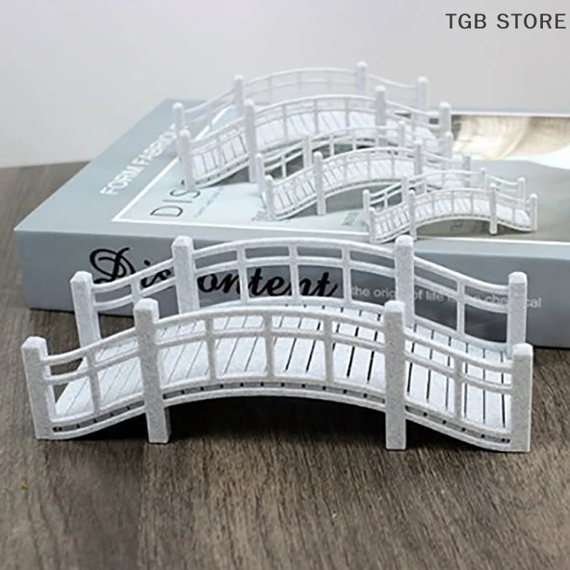 1PC Kleine Brücke Figur Fee Garten Bonsai Steingarten Lanscaping DIY Terrarium Ornamente Miniatur Für Raum Dekoration