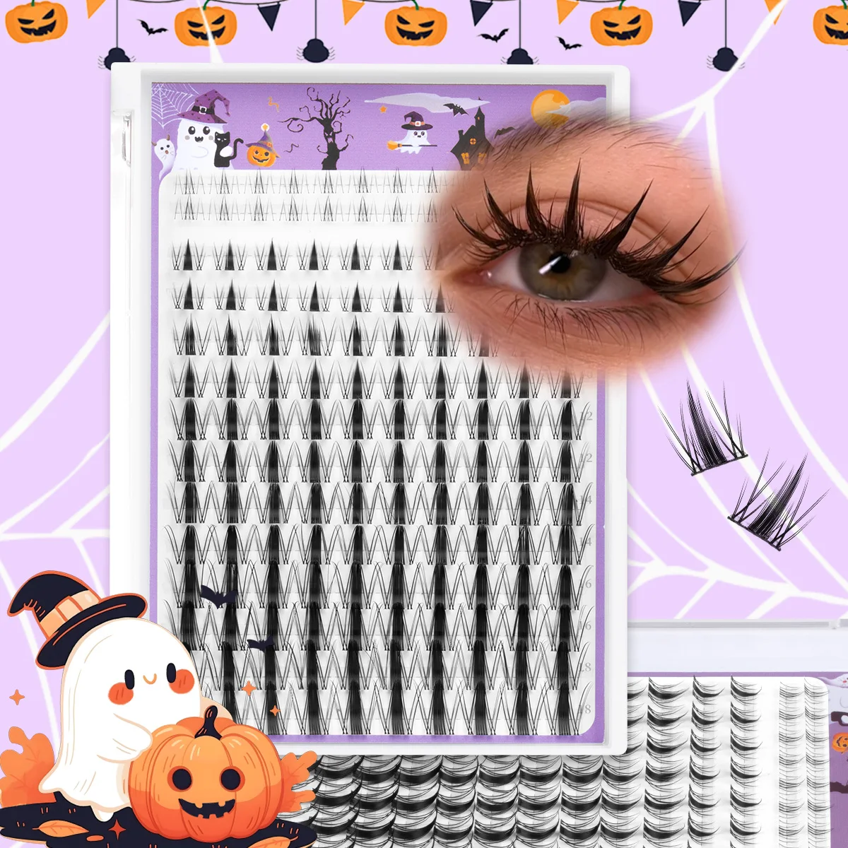DIY Lash Clusters Wispy Eyelash Extensions Eyelashes Clusters with Lower Lashes Reusable Halloween Christmas Makeup