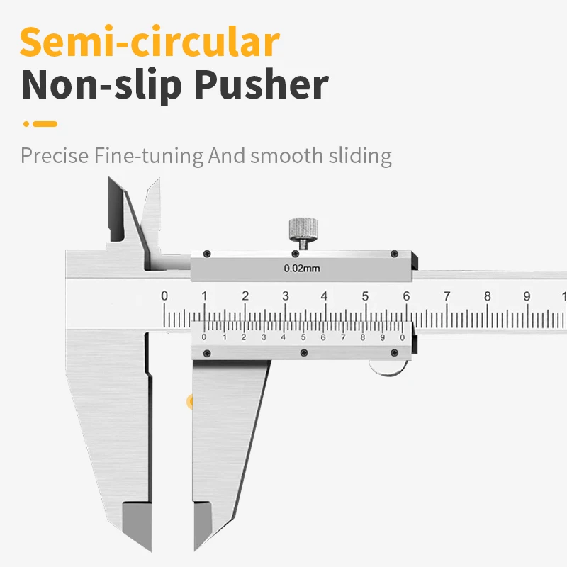 Kerseo Carbon Steel Metal Vernier Caliper 0-150/200/300mm Locking Screw Vernier Caliper by BeBosLook Measuring Tool Depth Ruler