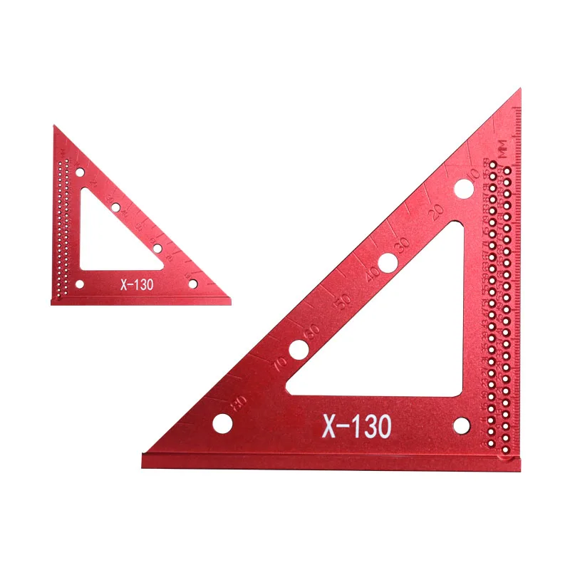 Imagem -06 - Alumínio Precision Triangle Régua para Carpinteiros Posicionamento Medição Régua Carpintaria Marcação Scriber Regra Quadrada T200 6