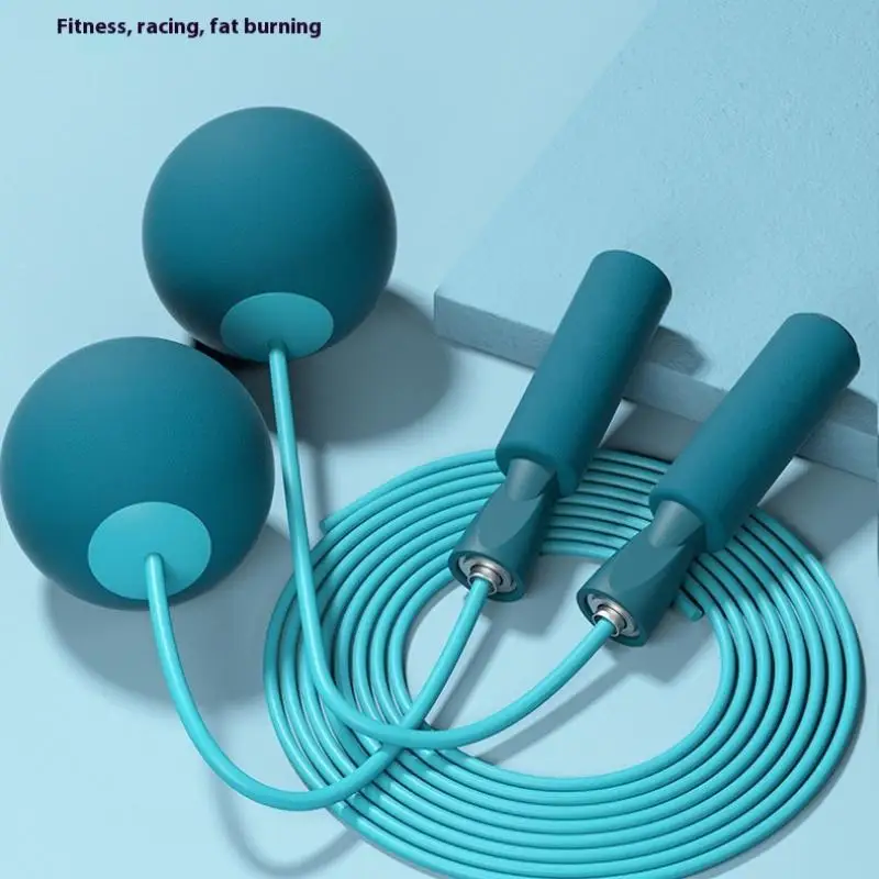 حبل قفز قابل للاستبدال مع كرات ثقيلة، تدريب اللياقة البدنية، كمال الأجسام، حبل الطفر السريع، معدات الصالة الرياضية #1
