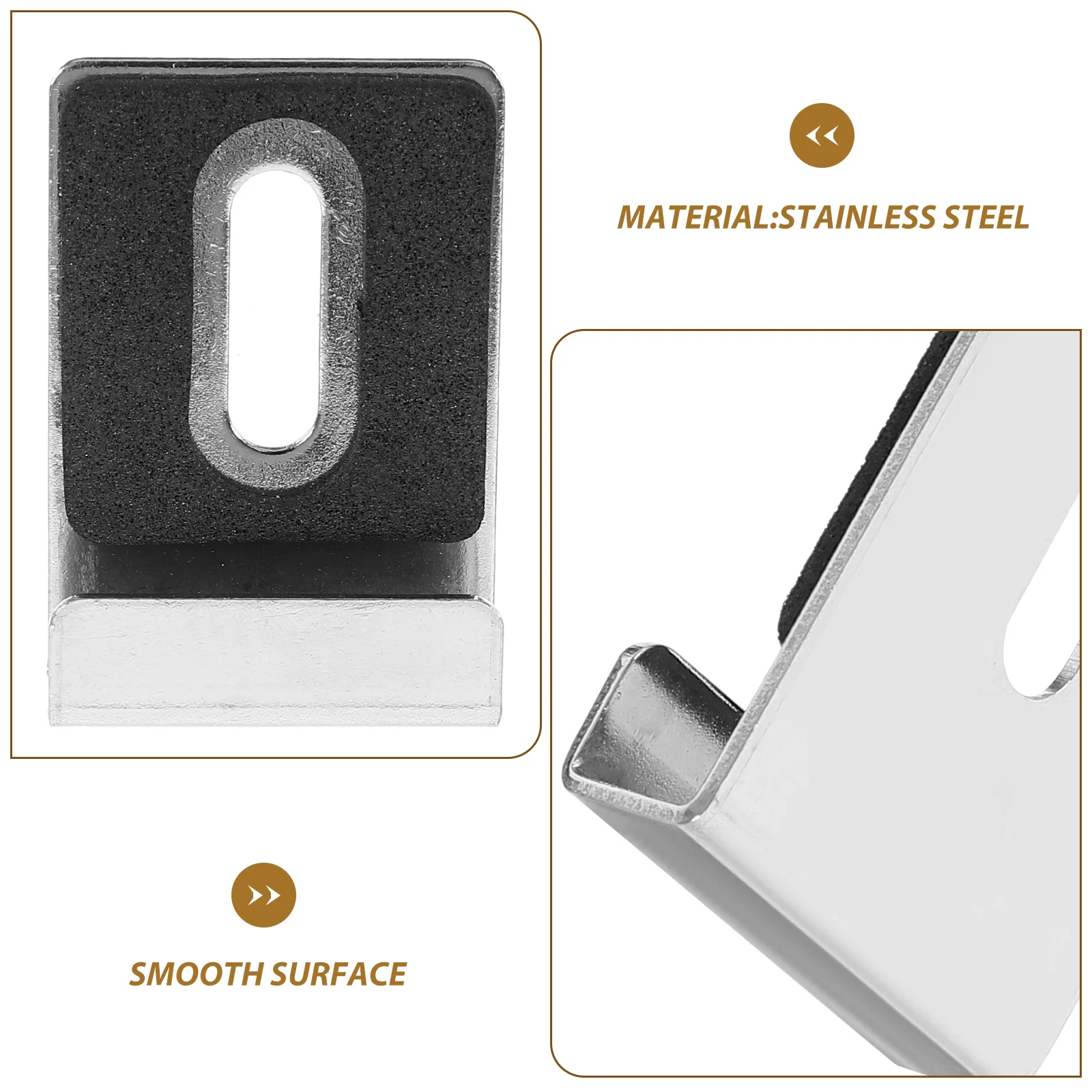 

4 Pcs Stainless Steel Mirror Clips for Wall Mounting Glass Retainer Clips Holder Bathroom Set Mirror Hangers 304 Material