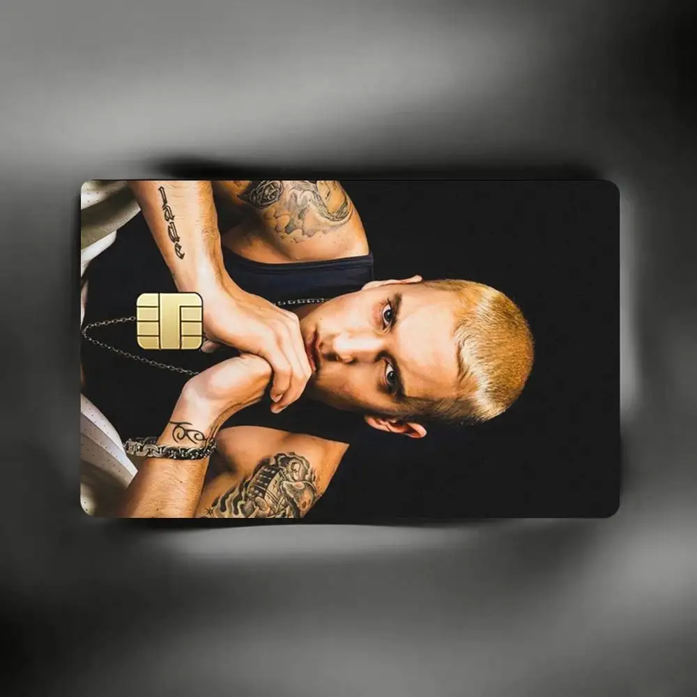 Famous Rapper E-Eminem Decorative Waterproof Film Skin Cover Credit Card Stickers Debit Front Bank