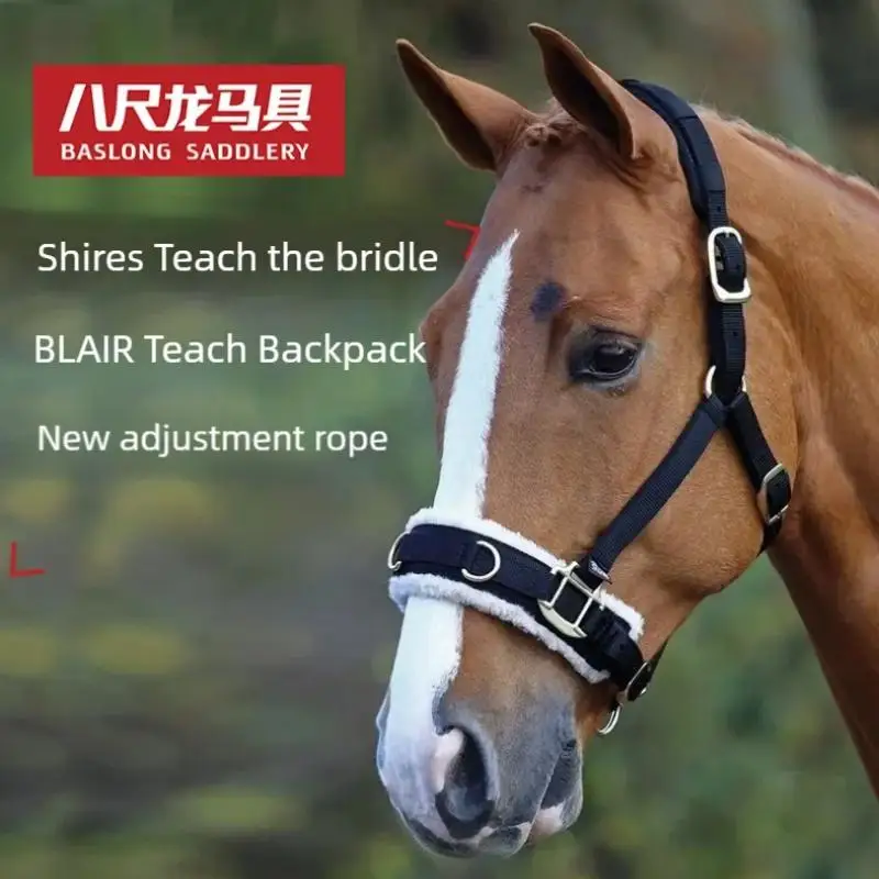 Baslong Equestrian Training Equipment Adjustable Horse Bridle Horse Rope backpack Carrying Bag with Sturdy Clasp for Training