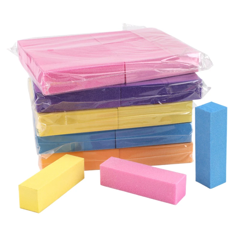 10 sztuk/opakowanie 4-stronne pady polerskie gąbki ścierne wielokrotnego zagniecenia blok polerski do majsterkowania, zdobienia paznokci i modelarstwa 〔2025E〕