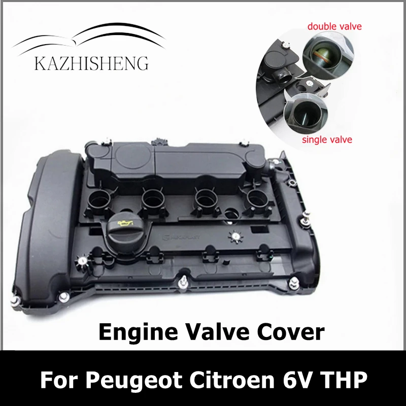 9805712480 9812071480 Petrol Engine Cylinder Valve Cover with Gasket for Peugeot 308 3008 208 Citroen C4 DS3 DS5 6V THP