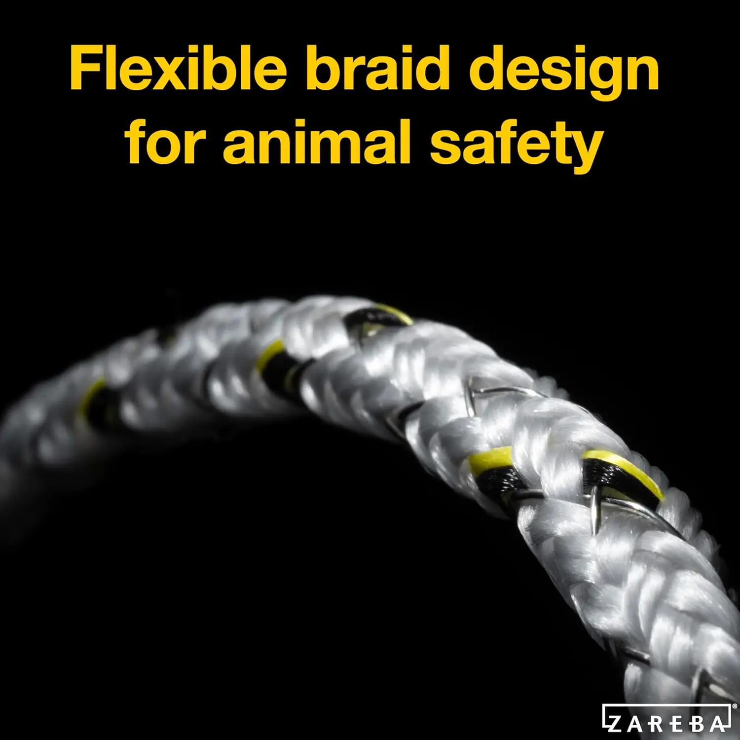 1000フィートの電気柵、4本の銅線入り、安全で耐久性のある囲いを実現する高視認性ポリブレードデザイン