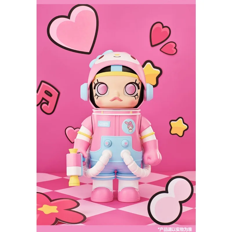 100% original popmart espaço molly sanrio família série 400% kawaii brinquedo na moda grande criança sanrio figura colecionável presentes da série de natal