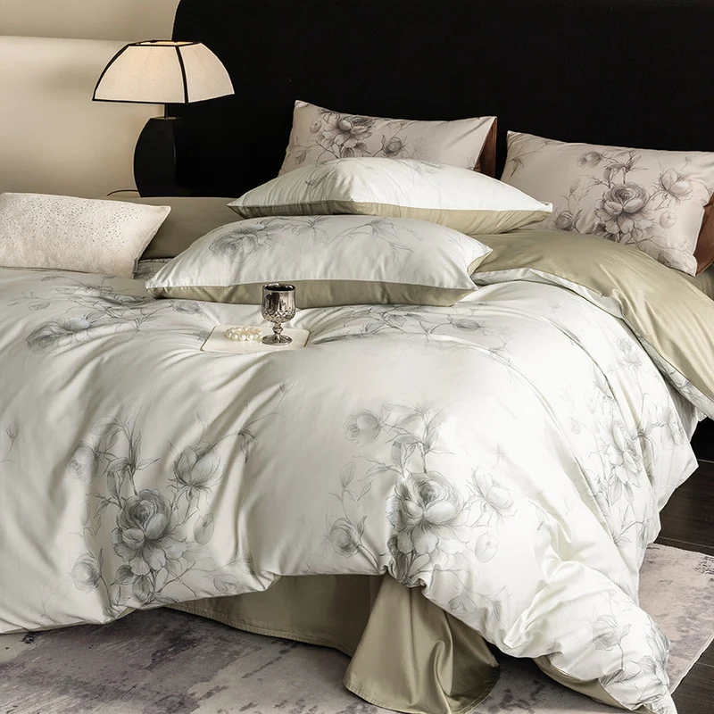 2025 New High - End All - Cotton Bedding Sets, Long - Staple Egyptian Cotton, Digital Printed, for 1.5m Bed