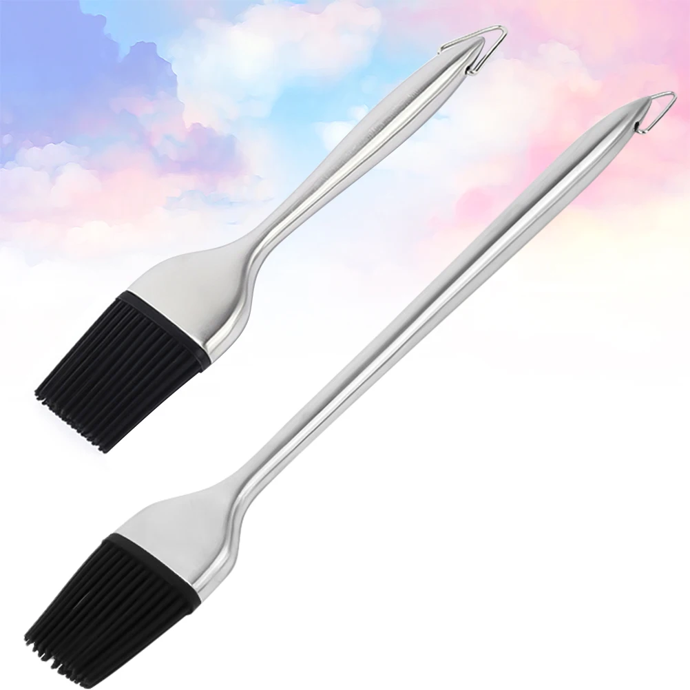 

Silicone BBQ Brush Oil Baking Tools Stainless Steel Barbecue Accessories Lightweight Practical Camping SauceBrush