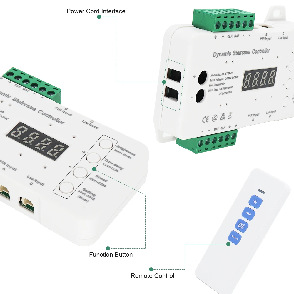 Striscia luminosa per scale con sensore di movimento con sensore di luce diurna striscia LED facile installazione illuminazione per scale scala LED