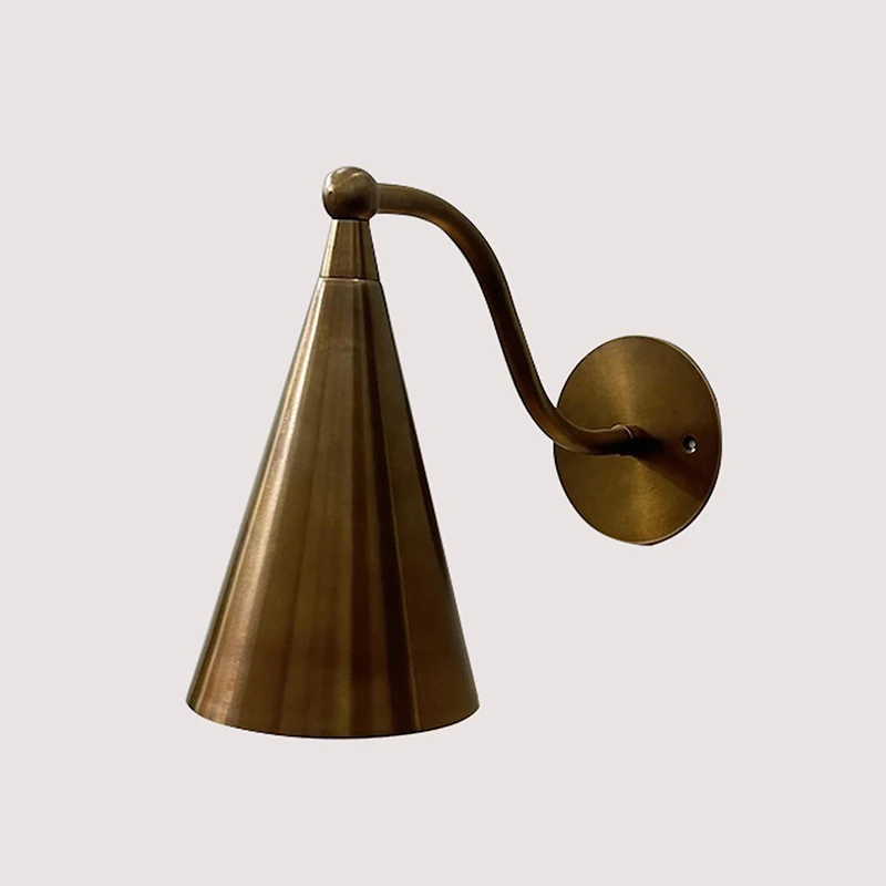 Modern minimalist design golden wall lamp American retro antique wall lamp living room