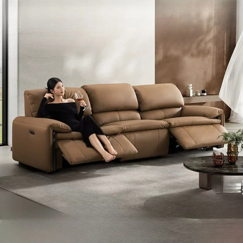 Power Single Sofa Electric Remote Brown Oversized Modular Sofa Electric Coner Adult Fauteuil Relaxant Inclinable Room Furniture