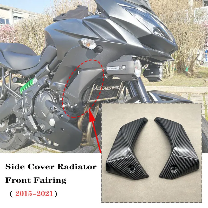 For Kawasaki Versys650 2015-2021 Side Cover Motorcycle Radiator Front Fairing Parts Plastic ABS Left Right Versys 650 2017 2018