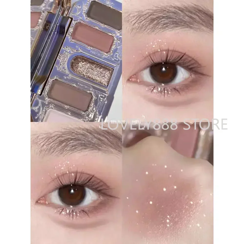 ดอกไม้รู้ Moonlight Mermaid Series ห้าสีอายแชโดว์ Palette เครื่องประดับ Delicate Matte Pearl Chameleon Eye แต่งหน้าเครื่องสําอาง