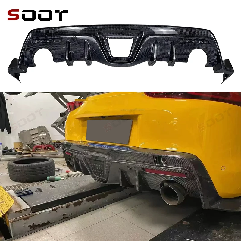 

For Toyota Supra A90 A91 MK5 2019 + Carbon Fiber Car Rear Bumper Diffuser Rear Splitters Spoiler Back lip Auto Parts