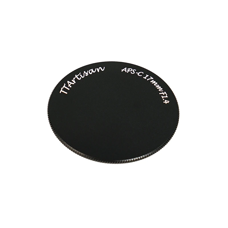 TTArtisan Tapa de lente de metal diseñada para lente F1.4 de 17 mm Tapa de lente original Tapa frontal 40,5 mm Tapa negra