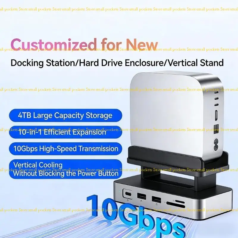 

Металлическая подставка R1WD и док-станция расширения для Mini, включая встроенный накопитель M.2 емкостью 8 ТБ, гигабитный 4K,