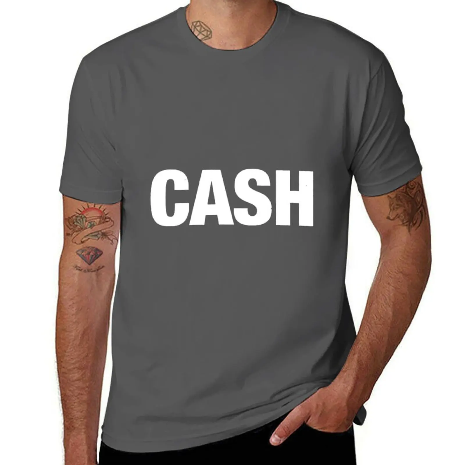 

Cash Johnny T-Shirt Basic Plain Tee for Spring and Summer