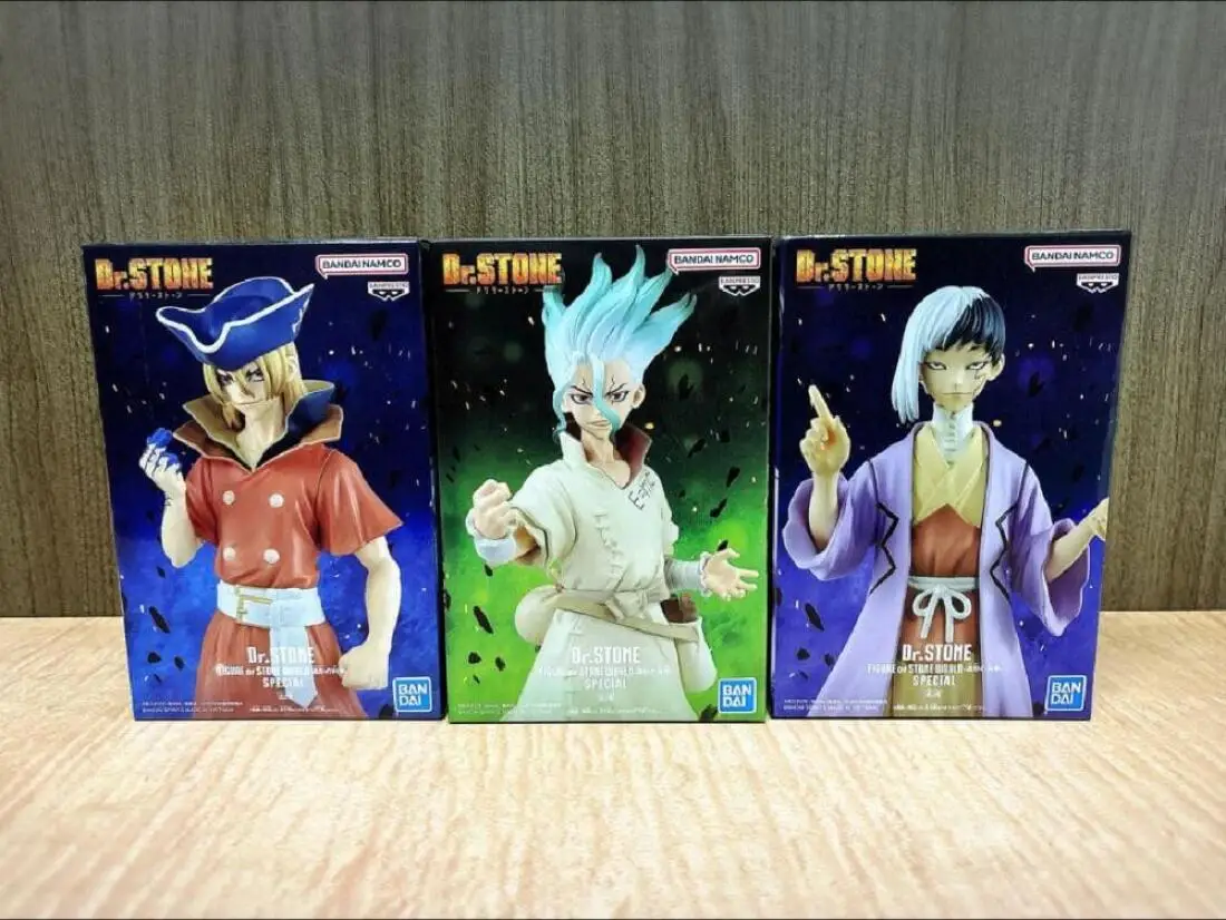 

Officially Licensed Banpresto Ishigami Senku Nanami Ryusui Asagiri Gen Figure Anime Dr Stone Model Toy