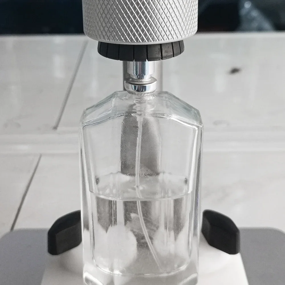 Product Semi Automatic Perfume Spray Pump Sealer Metal Plastic Glass Perfume Bottle Sealing Machine