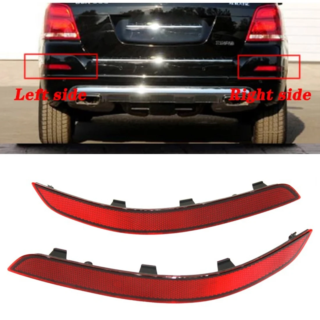 

Rear Bumper Reflector Light Trim 2048200374 2048200474 for Mercedes-Benz GLK-Class GLK250 GLK300 GLK350 ,L+R 2PCS