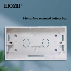 EIOMR Wall-mounted Installation Box Wall Light Switch Socket 146mm*86mm*36mm Mount Junction Bottom Boxes White Cassette