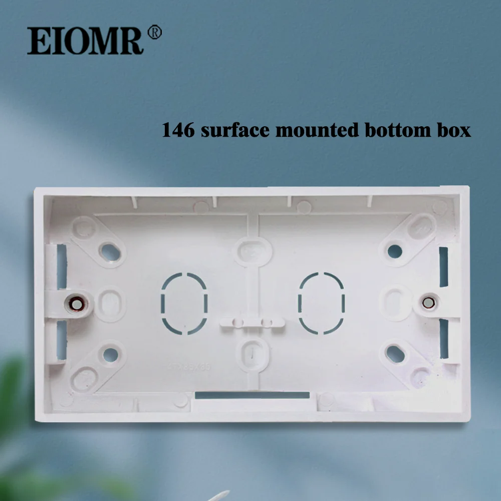 EIOMR skrzynka montażowa ścienna gniazdo przełącznika światła ściennego 146mm * 86mm * 36mm złącze dolne skrzynki biała kaseta