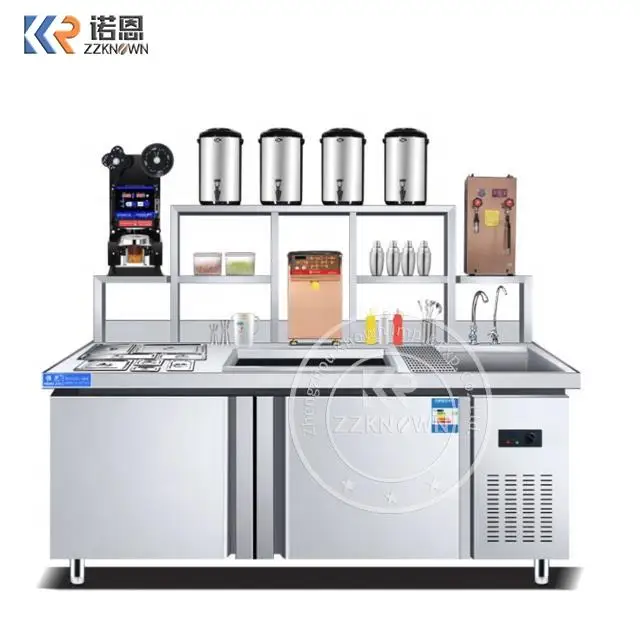 High-quality Material commercial bubble tea kiosk with fresh juice bar kiosk counter for sale