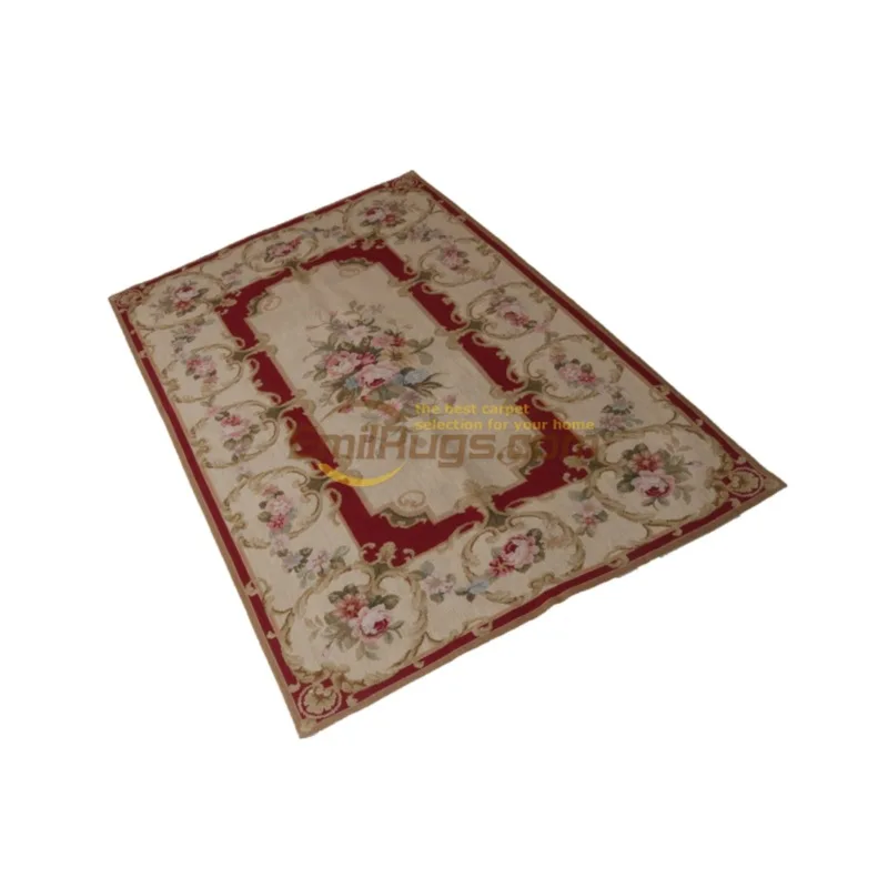 Needlepoint Carpet, Handmade Wool Design, French Classic Home Essential