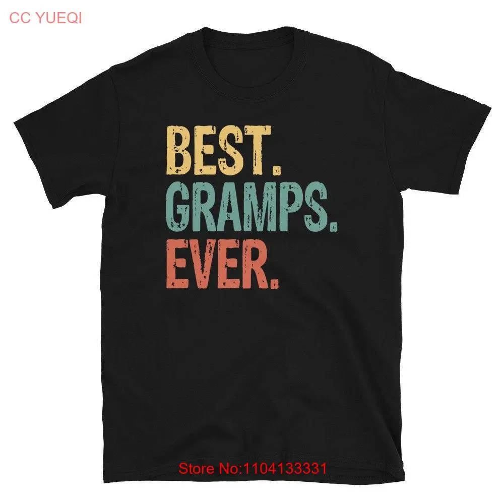 

Gramps Best Ever Retro Vintage Grandpa Father's Day T Shirt long or short sleeves