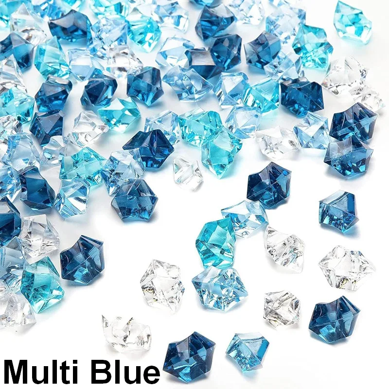 100 Stück 11x14mm Acryl-Eissteine Kristalle Strass-Steine Transparente Diamanten für Heimdekoration DIY-Basteleien Vase Party – Detail 1