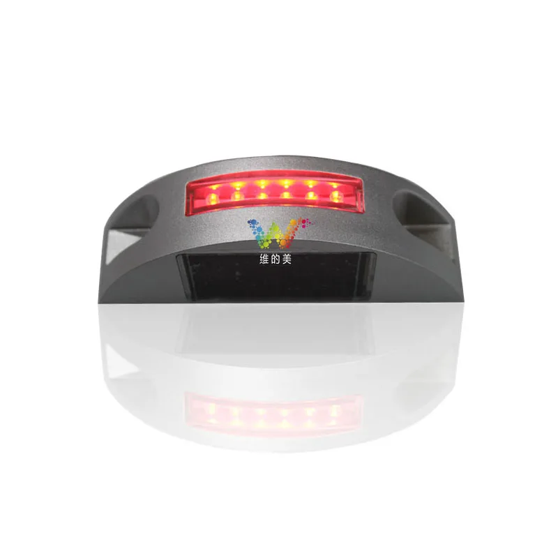 Modo costante di alta qualità da un lato strada stud LED di paesaggio della luce di alluminio shell LED rosso strada stud marcatore