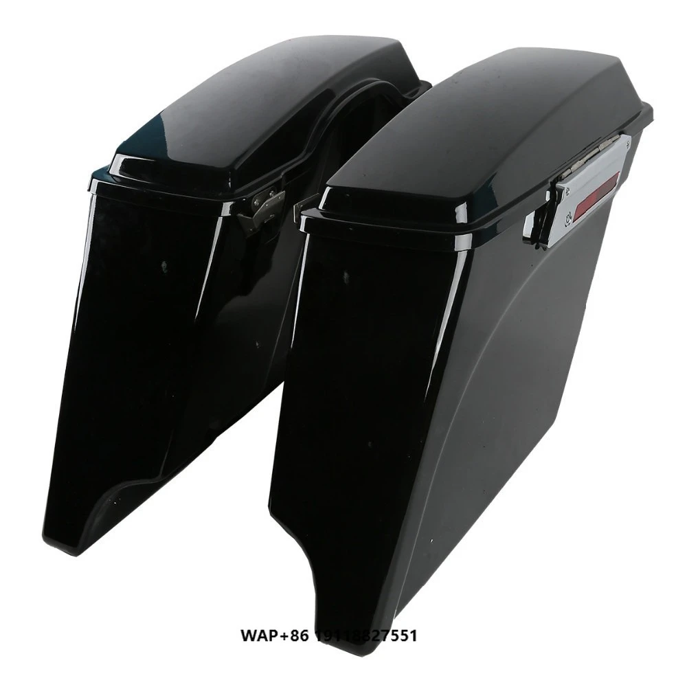 

TCMT 5" Vivid Black Stretched Extended Hard Saddlebags Fit fory Touring Model 93-13 XF111515-B