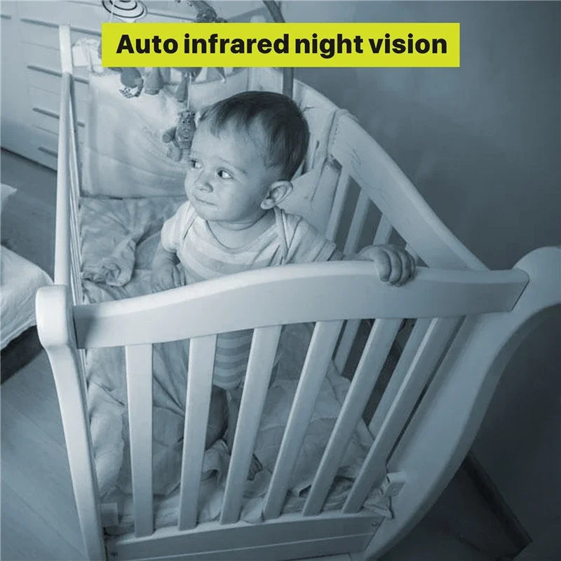 Imagem -06 - Night Vision Baby Monitor Câmera de Vigilância Video Security Walkie Talkie Babysitter Intercomunicador Temperatura Modo Vox ir