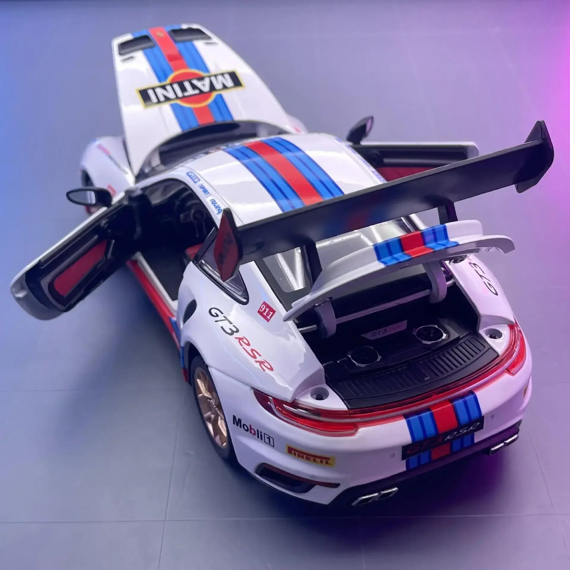 1:24 Porsche 911 GT3 RSR спортивный автомобиль, модель автомобиля из сплава, имитация детского литого игрушечного автомобиля, игрушки для мальчиков A416