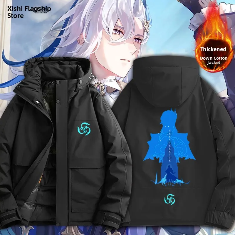 

Thiened Cotton Jaet Outdoor ex Winter Warm Long Sve Zipper Closure Hooded Regular Fit Faionable Youth Polyester ...