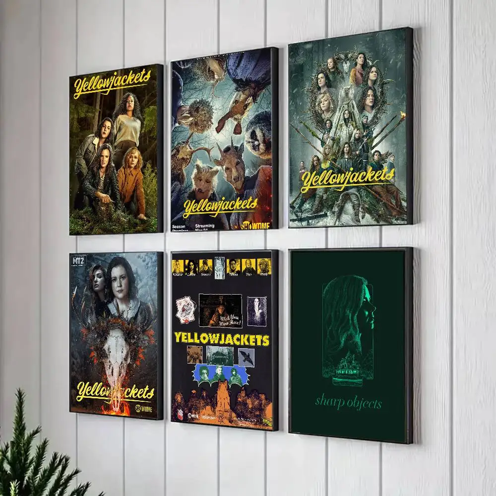 The Suspenseful Horror Movie Y-Yellowjackets Poster Art Sticky Wall Waterproof Home Living Room Bedroom Bar Aesthetic Decoration