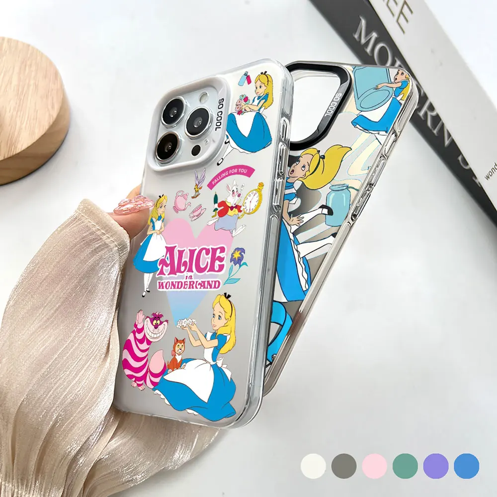 Cheshire Cat Alice in Wonderland Phone Case For iPhone 14 15 16 13 12 11 Pro Max 7 8 Plus X XR XSMax Cool Laser Matte Cover image 2