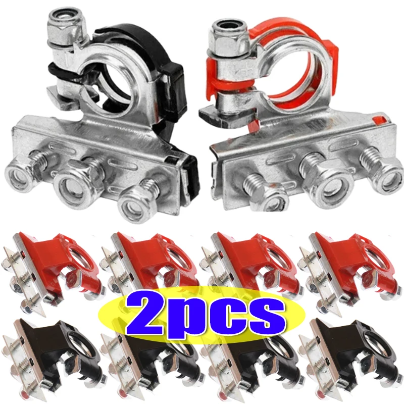 2pcs Quick Release Car Battery Terminal  Car Positive Negative Disconnect Clamp Connector Battery Terminals Connectors Accessory
