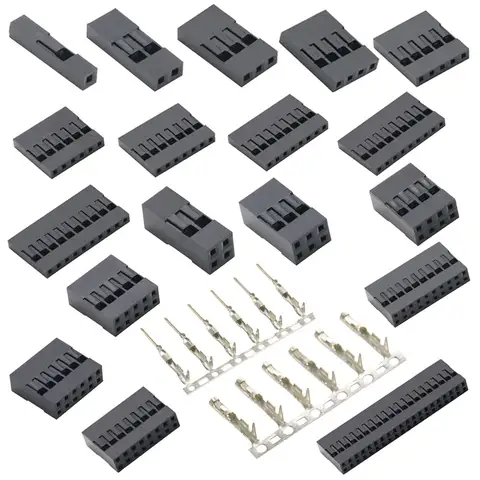 TJC8 2.54mm Pitch Single Double Row Dupont Plastic Shell Plug Connector 1/11/12 2*2/3/4/5/6/7/8/9/10/20P Housing Female Male Pin