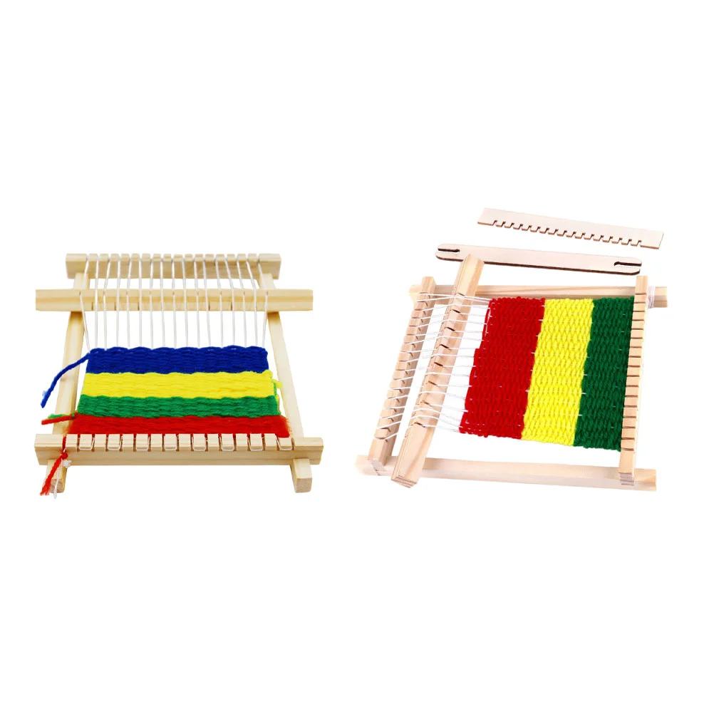 2 Sets Children’s Toys Children's Loom DIY Weaving Machine Yarn Knitting Intellectual Development